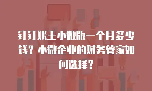 钉钉账王小微版一个月多少钱？小微企业的财务管家如何选择？