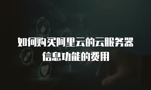 如何购买阿里云的云服务器信息功能的费用