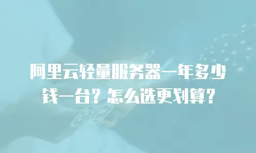 阿里云轻量服务器一年多少钱一台？怎么选更划算？