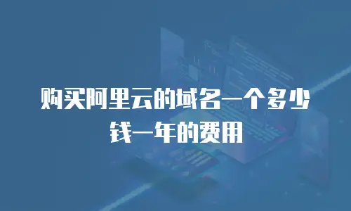 购买阿里云的域名一个多少钱一年的费用
