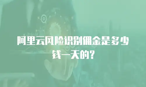 阿里云风险识别佣金是多少钱一天的？