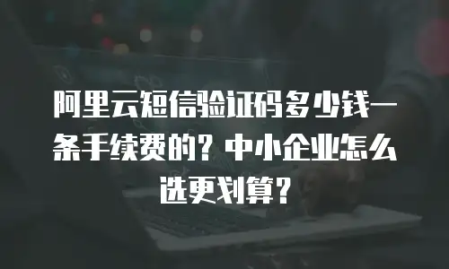 阿里云短信验证码多少钱一条手续费的？中小企业怎么选更划算？