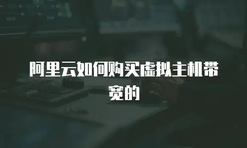 阿里云如何购买虚拟主机带宽的
