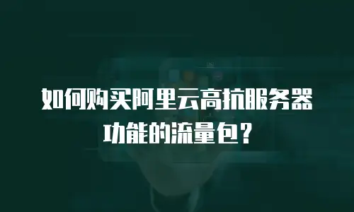 如何购买阿里云高抗服务器功能的流量包？