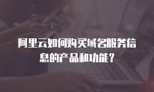 阿里云如何购买域名服务信息的产品和功能？