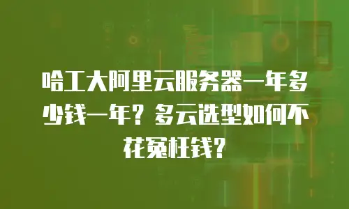 哈工大阿里云服务器一年多少钱一年？多云选型如何不花冤枉钱？