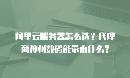 阿里云服务器怎么选？代理商神州数码能带来什么？