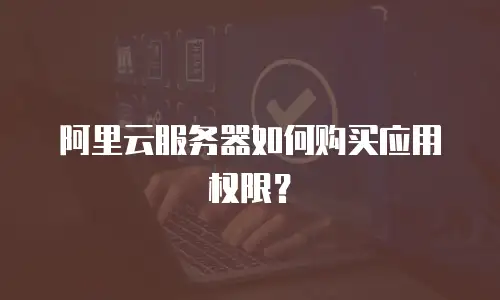 阿里云服务器如何购买应用权限？
