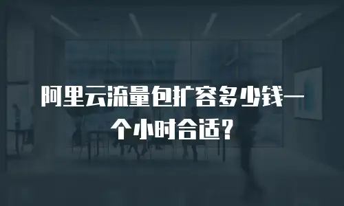 阿里云流量包扩容多少钱一个小时合适？