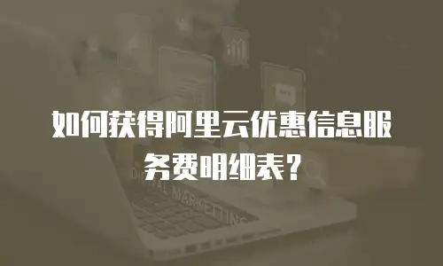 如何获得阿里云优惠信息服务费明细表？