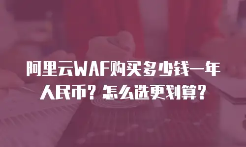 阿里云WAF购买多少钱一年人民币？怎么选更划算？
