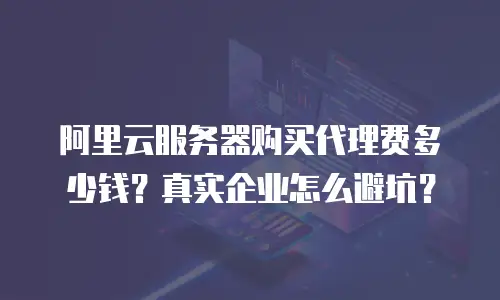 阿里云服务器购买代理费多少钱？真实企业怎么避坑？
