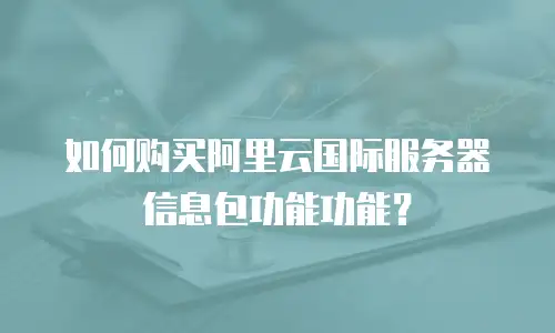 如何购买阿里云国际服务器信息包功能功能？