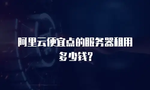 阿里云便宜点的服务器租用多少钱？