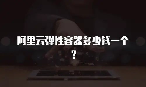 阿里云弹性容器多少钱一个？