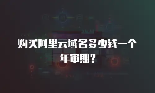 购买阿里云域名多少钱一个年审期？