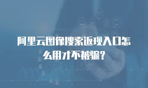 阿里云图像搜索返现入口怎么用才不被骗？