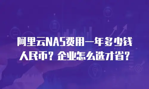 阿里云NAS费用一年多少钱人民币？企业怎么选才省？