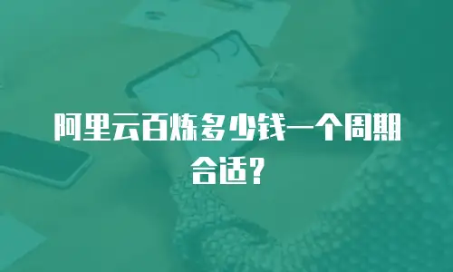 阿里云百炼多少钱一个周期合适？