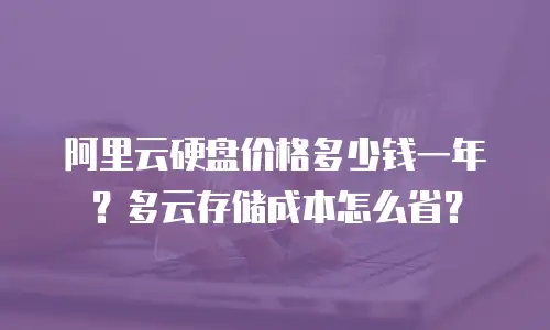阿里云硬盘价格多少钱一年？多云存储成本怎么省？