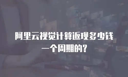 阿里云视觉计算返现多少钱一个周期的？