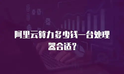 阿里云算力多少钱一台处理器合适？