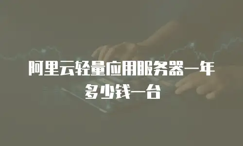 阿里云轻量应用服务器一年多少钱一台