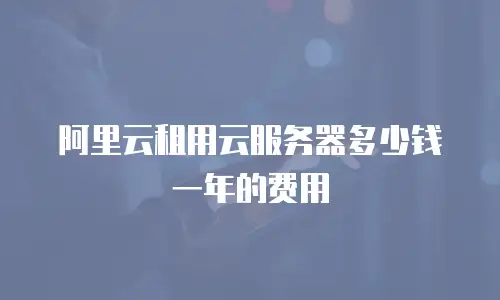 阿里云租用云服务器多少钱一年的费用