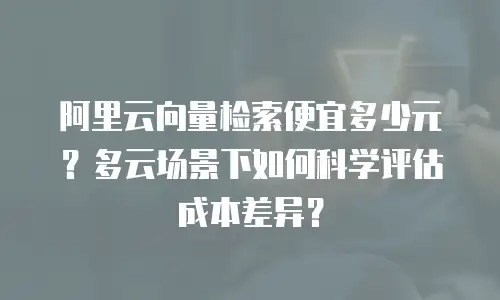 阿里云向量检索便宜多少元？多云场景下如何科学评估成本差异？