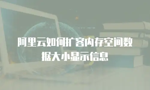 阿里云如何扩容内存空间数据大小显示信息