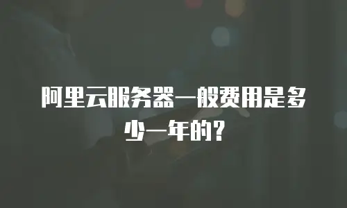 阿里云服务器一般费用是多少一年的？