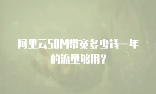 阿里云50M带宽多少钱一年的流量够用？