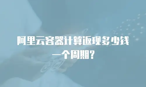 阿里云容器计算返现多少钱一个周期？
