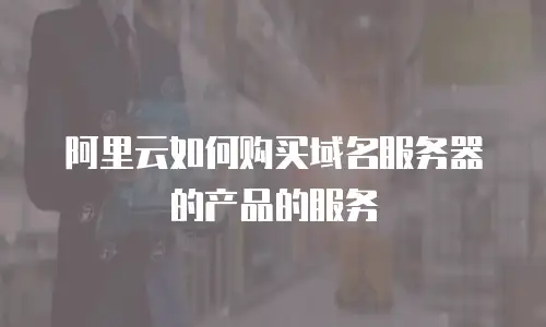 阿里云如何购买域名服务器的产品的服务