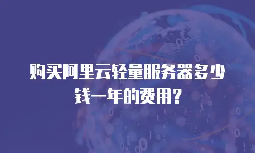 购买阿里云轻量服务器多少钱一年的费用？