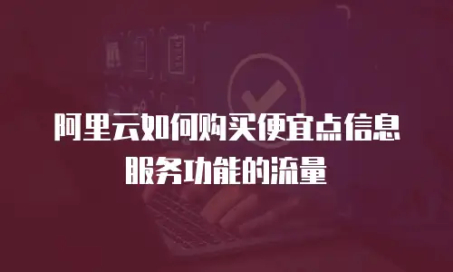 阿里云如何购买便宜点信息服务功能的流量