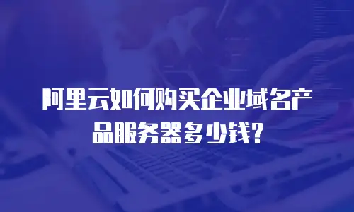 阿里云如何购买企业域名产品服务器多少钱？