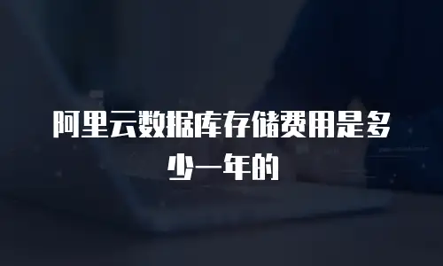 阿里云数据库存储费用是多少一年的