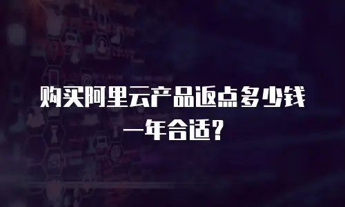 购买阿里云产品返点多少钱一年合适？