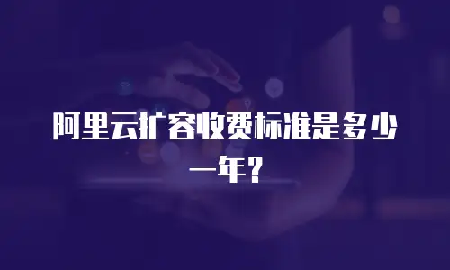 阿里云扩容收费标准是多少一年？