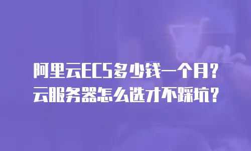 阿里云ECS多少钱一个月？云服务器怎么选才不踩坑？