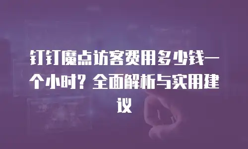 钉钉魔点访客费用多少钱一个小时？全面解析与实用建议