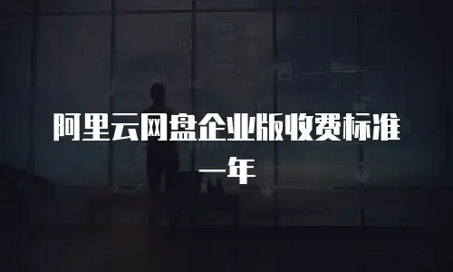 阿里云网盘企业版收费标准一年