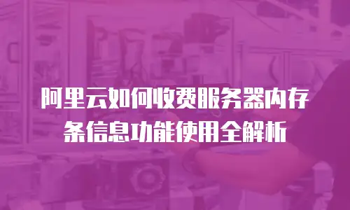 阿里云如何收费服务器内存条信息功能使用全解析