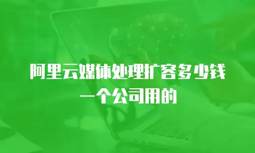 阿里云媒体处理扩容多少钱一个公司用的