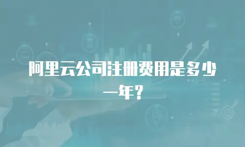 阿里云公司注册费用是多少一年？
