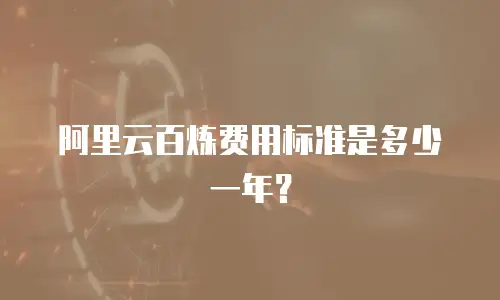 阿里云百炼费用标准是多少一年？