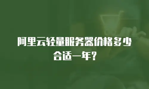 阿里云轻量服务器价格多少合适一年？
