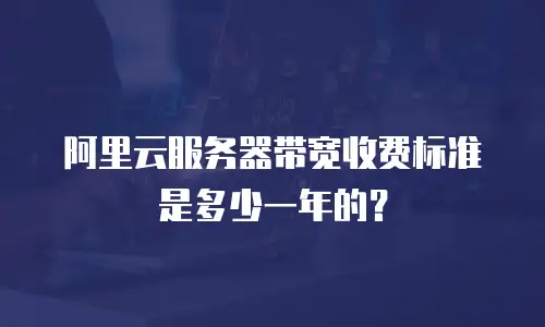 阿里云服务器带宽收费标准是多少一年的？
