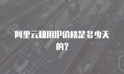 阿里云租用IP价格是多少天的？